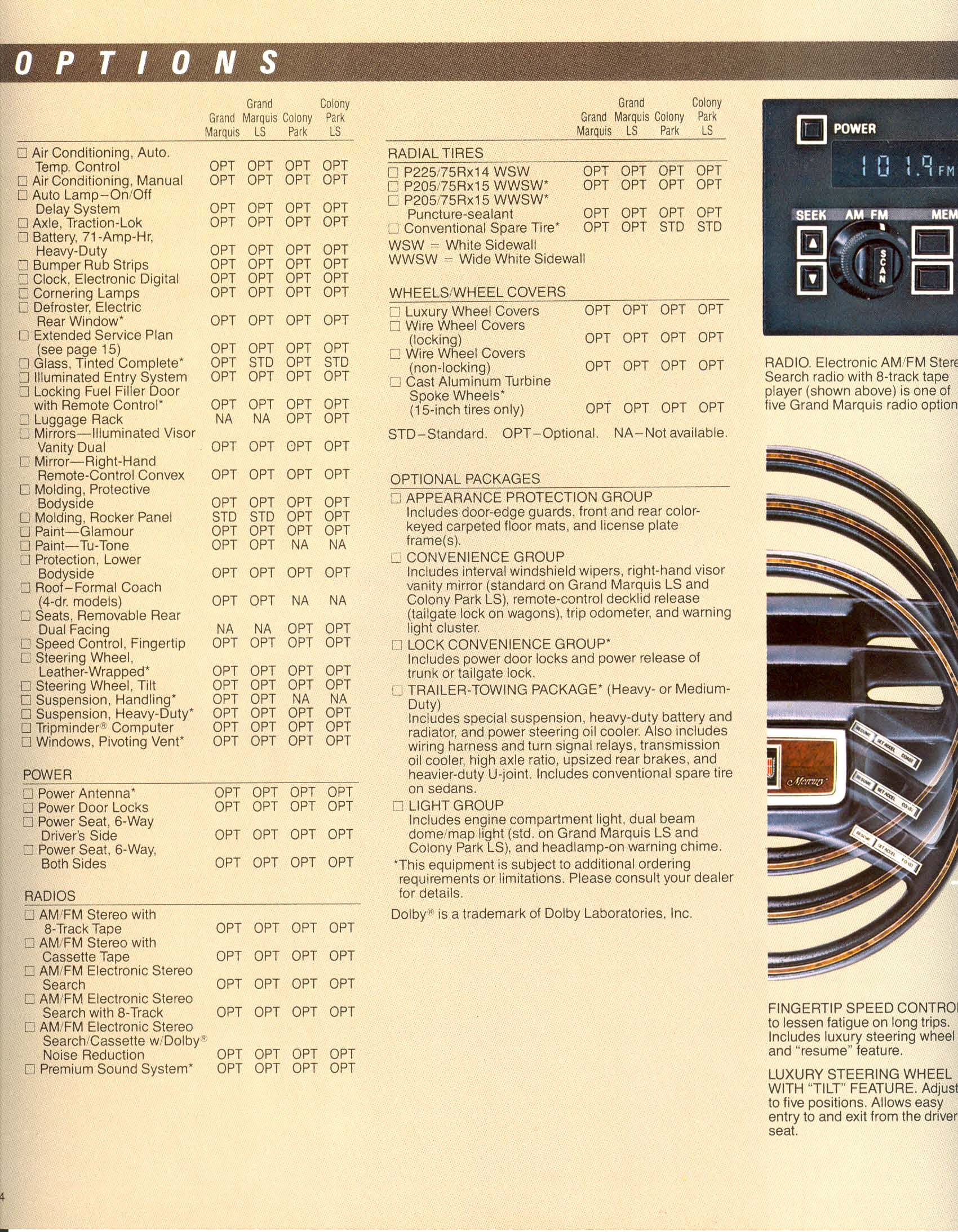 1983 Mercury Grand Marquis Brochure Page 1